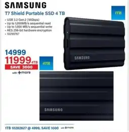Incredible Connection Samsung T7 Shield Portable SSD 4 TB offer