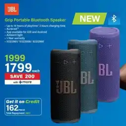 Incredible Connection JBL Grip Portable Bluetooth Speaker offer