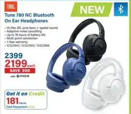 Incredible Connection JBL Tune 780 NC Bluetooth On Ear Headphones offer