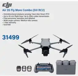 Incredible Connection Dji Air 3S Fly More Combo offer