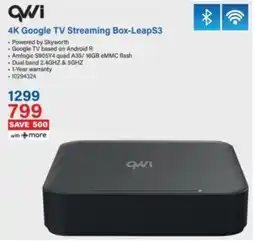 Incredible Connection QVWI 4K Google TV Streaming Box-LeapS3 offer