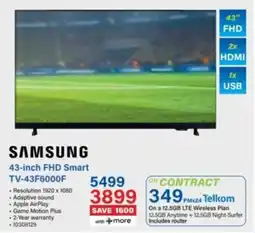 Incredible Connection Samsung 43-inch FHD Smart TV offer