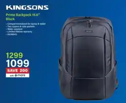 Incredible Connection Kingsons Prime Backpack 15.6" Black offer