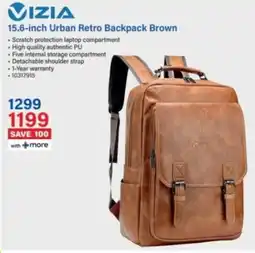 Incredible Connection Vizia 15.6-inch Urban Retro Backpack Brown offer