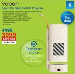 Incredible Connection Yaber Smart Portable Full HD Projector offer