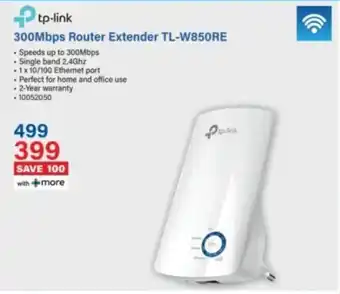 Incredible Connection Tp-link 300Mbps Router Extender TL-W850RE offer