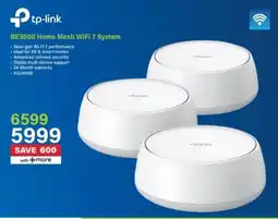 Incredible Connection Tp-link BE3600 Home Mesh WiFi 7 System offer