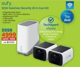 Incredible Connection Cufy S220 SoloCam Security 2K 2-Cam Kit offer