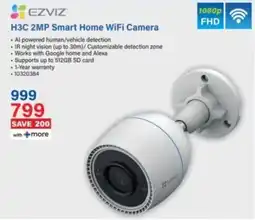 Incredible Connection Ezviz H3C 2MP Smart Home WiFi Camera offer