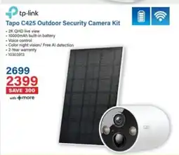 Incredible Connection Tp-link Tapo C425 Outdoor Security Camera Kit offer