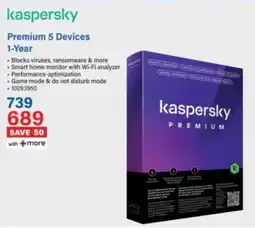 Incredible Connection Kaspersky Premium 5 Devices 1-Year offer