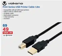 Incredible Connection Volkano Print Series USB Printer Cable 1.8m offer