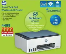 Incredible Connection Hp Smart Tank 585 Wireless AIO Printer offer