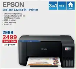 Incredible Connection Epson EcoTank L3211 3-in-1 Printer offer
