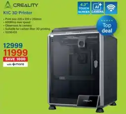 Incredible Connection Creality K1C 3D Printer offer