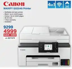 Incredible Connection Canon MAXIFY GX2040 Printer offer
