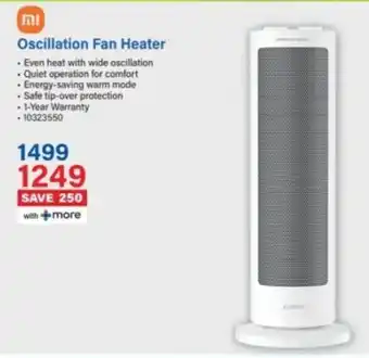 Incredible Connection Xiaomi Oscillation Fan Heater offer