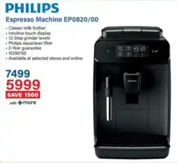 Incredible Connection Philips Espresso Machine EP0820/00 offer