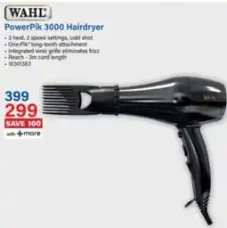Incredible Connection Wahl PowerPik 3000 Hairdryer offer