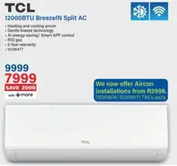 Incredible Connection TCL 12000BTU BreezeIN Split AC offer