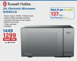 Incredible Connection Russell Hobbs Electronic Microwave offer
