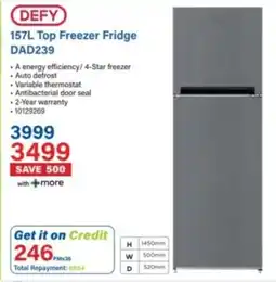 Incredible Connection Defy Top Freezer Fridge offer
