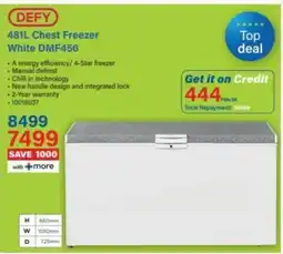 Incredible Connection Defy Chest Freezer White offer