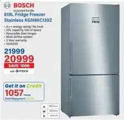 Incredible Connection Bosch Fridge Freezer Stainless offer