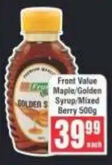 Frontline Front Value Maple/ Golden Syrup/ Mixed Berry offer
