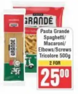 Frontline Pasta Grande Spaghetti/ Macaroni/ Elbows/ Screws Tricolore offer