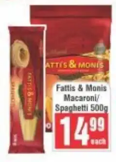 Frontline Fatti's & Moni's Macaroni/ Spaghetti offer
