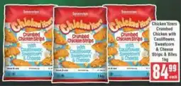 Frontline Chicken'tizers Crumbed Chicken with Cauliflower, Sweetcorn& Cheese Strips & Bites offer