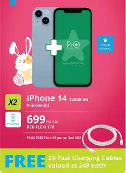 Cellucity iPhone 14 128GB 5G Pre-owned offer