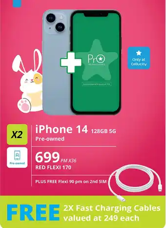 Cellucity iPhone 14 128GB 5G Pre-owned offer