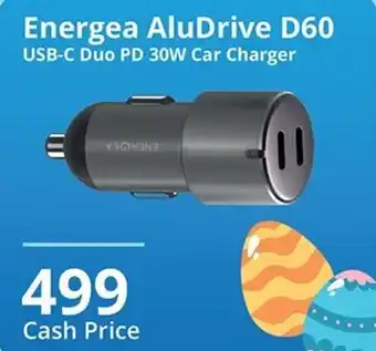 Cellucity Energea AluDrive D60 USB-C Duo PD 30W Car Charger offer