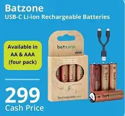 Cellucity Batzone USB-C Li-ion Rechargeable Batteries offer