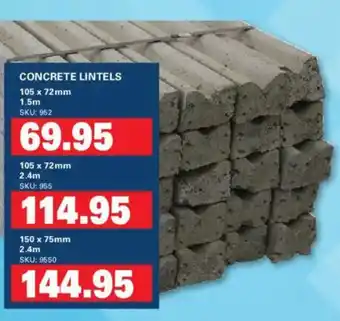 Cashbuild Concrete lintels offer