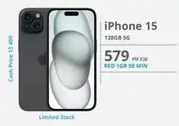Cellucity iPhone 15 128GB 5G offer