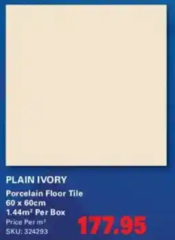 Cashbuild Plain Ivory Porcelain Floor Tile offer