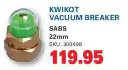 Cashbuild Kwikot vacuum breaker offer