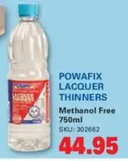 Cashbuild Powafix lacquer thinners methanol free offer