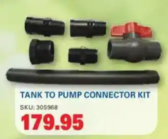 Cashbuild Tank to pump connector kit offer