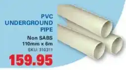 Cashbuild Pvc underground pipe offer