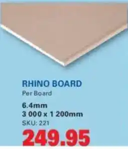 Cashbuild Rhino Board offer