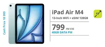 Cellucity iPad Air M4 13-Inch WiFi + eSIM 128GB offer