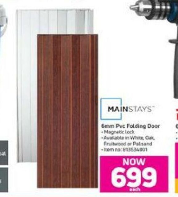 Mainstays 6mm PVC Folding Door offer at Game