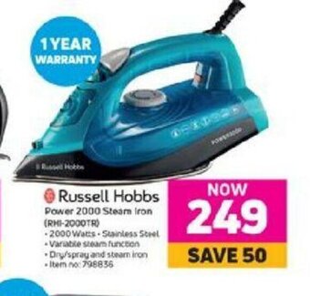 Game Russell Hobbs Power 2000 Steam Iron (RHI-2000TR) offer