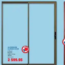 Cashbuild Aluminium sliding door 2 panel bronze offer