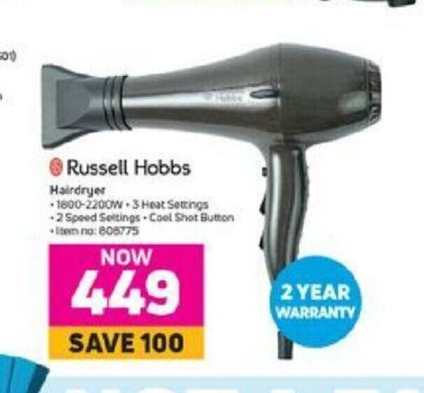 Game Russell Hobbs Hairdryer offer