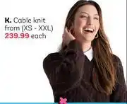 PEP Cable Knit XS-XXL (Priced From) offer